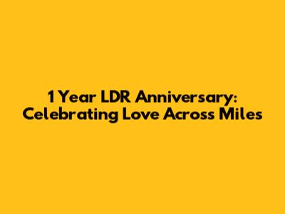 1 Year LDR Anniversary: Celebrating Love Across Miles