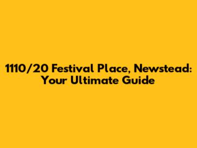 1110/20 Festival Place, Newstead: Your Ultimate Guide