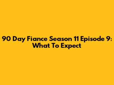 90 Day Fiance Season 11 Episode 9: What To Expect