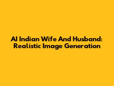 AI Indian Wife And Husband: Realistic Image Generation