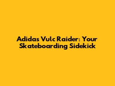Adidas Vulc Raider: Your Skateboarding Sidekick