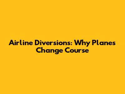 Airline Diversions: Why Planes Change Course