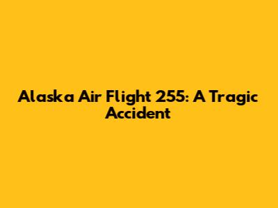 Alaska Air Flight 255: A Tragic Accident