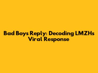 Bad Boys Reply: Decoding LMZH's Viral Response