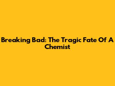 Breaking Bad: The Tragic Fate Of A Chemist