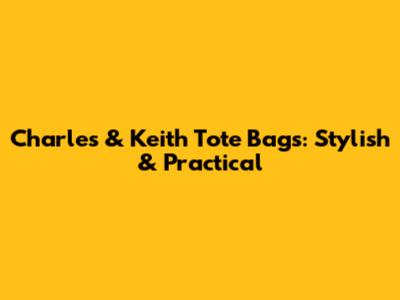 Charles & Keith Tote Bags: Stylish & Practical