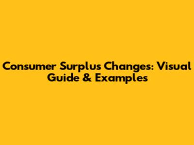 Consumer Surplus Changes: Visual Guide & Examples