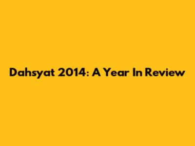 Dahsyat 2014: A Year In Review