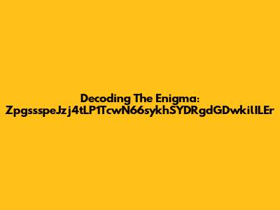 Decoding The Enigma: ZpgssspeJzj4tLP1TcwN66sykhSYDRgdGDwkilILEr
