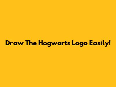 Draw The Hogwarts Logo Easily!