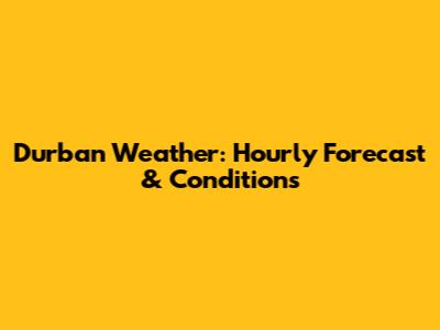 Durban Weather: Hourly Forecast & Conditions