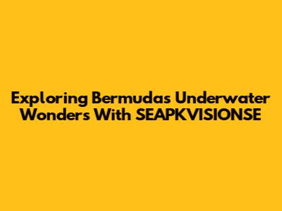 Exploring Bermuda's Underwater Wonders With SEAPKVISIONSE