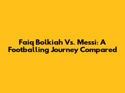 Faiq Bolkiah Vs. Messi: A Footballing Journey Compared