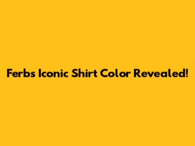 Ferb's Iconic Shirt Color Revealed!
