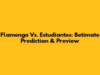 Flamengo Vs. Estudiantes: Betimate Prediction & Preview