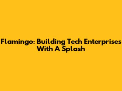 Flamingo: Building Tech Enterprises With A Splash