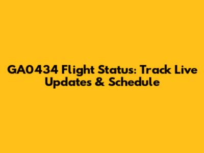 GA0434 Flight Status: Track Live Updates & Schedule