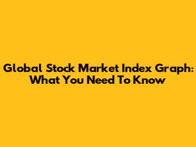 Global Stock Market Index Graph: What You Need To Know