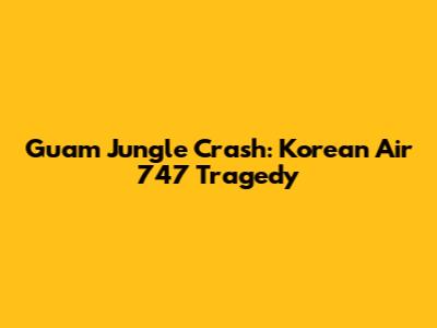 Guam Jungle Crash: Korean Air 747 Tragedy