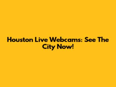 Houston Live Webcams: See The City Now!