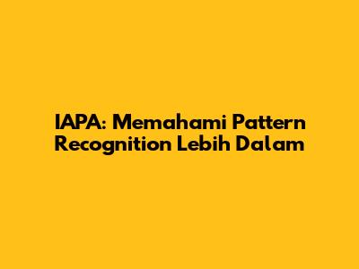 IAPA: Memahami Pattern Recognition Lebih Dalam