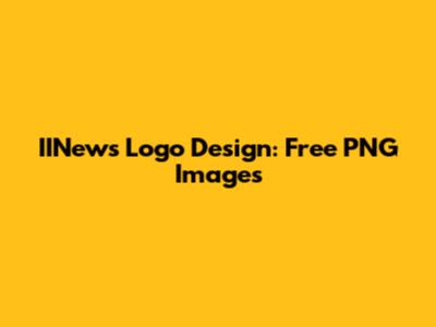 IINews Logo Design: Free PNG Images