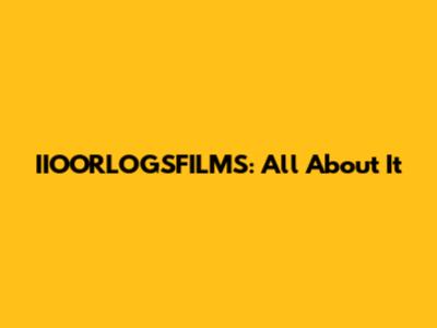 IIOORLOGSFILMS: All About It