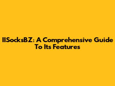 IISocksBZ: A Comprehensive Guide To Its Features