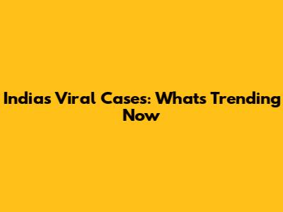 India's Viral Cases: What's Trending Now