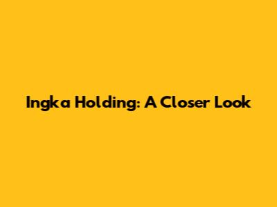 Ingka Holding: A Closer Look