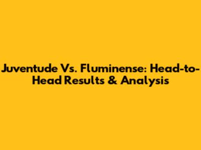 Juventude Vs. Fluminense: Head-to-Head Results & Analysis