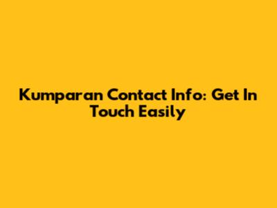Kumparan Contact Info: Get In Touch Easily