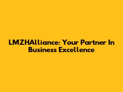 LMZHAlliance: Your Partner In Business Excellence