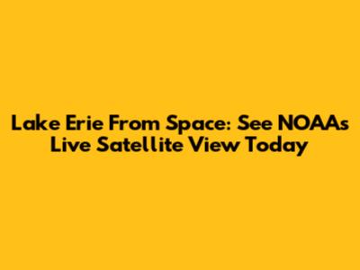 Lake Erie From Space: See NOAA's Live Satellite View Today
