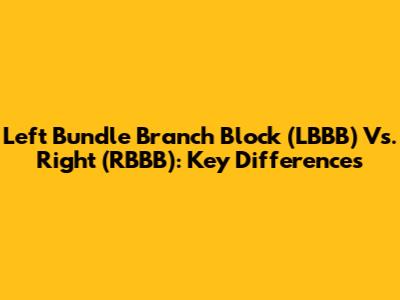 Left Bundle Branch Block (LBBB) Vs. Right (RBBB): Key Differences
