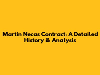 Martin Necas Contract: A Detailed History & Analysis
