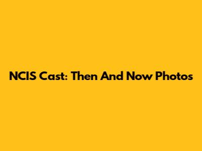NCIS Cast: Then And Now Photos