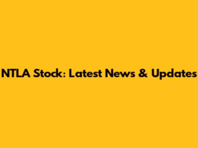 NTLA Stock: Latest News & Updates