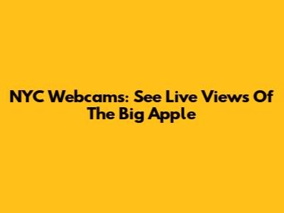 NYC Webcams: See Live Views Of The Big Apple