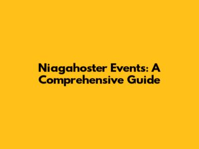 Niagahoster Events: A Comprehensive Guide
