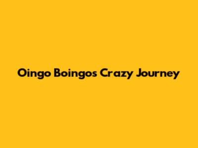 Oingo Boingo's Crazy Journey