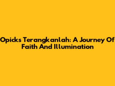 Opick's Terangkanlah: A Journey Of Faith And Illumination