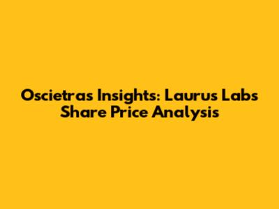 Oscietra's Insights: Laurus Labs Share Price Analysis