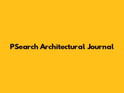 PSearch Architectural Journal