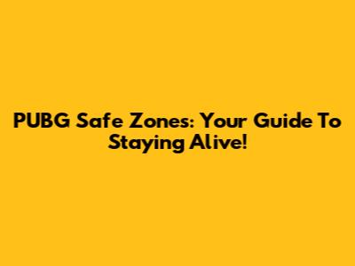 PUBG Safe Zones: Your Guide To Staying Alive!
