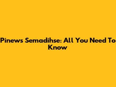 Pinews Semadihse: All You Need To Know