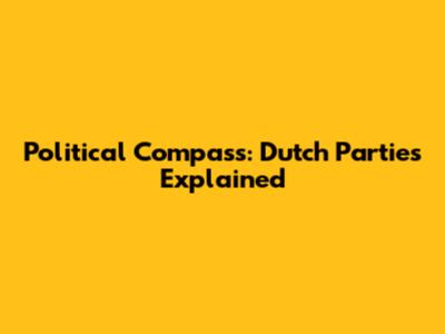 Political Compass: Dutch Parties Explained