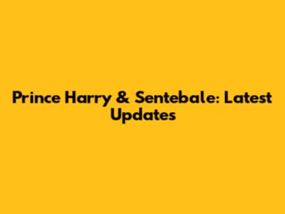 Prince Harry & Sentebale: Latest Updates
