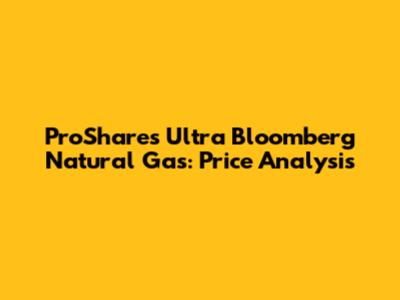 ProShares Ultra Bloomberg Natural Gas: Price Analysis