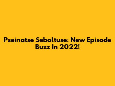 Pseinatse Seboltuse: New Episode Buzz In 2022!